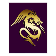 GOLD DRAGON POST CARD