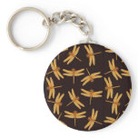Gold Dragonflies Keychain
