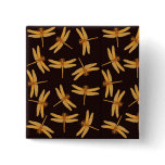 Gold Dragonflies Pin buttons