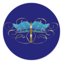 Gold Dragonfly Tiara Stickers