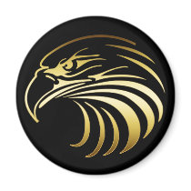 GOLD EAGLE HEAD FRIDGE MAGNET