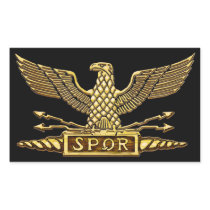Gold Eagle of Roman Republic Rectangle Stickers