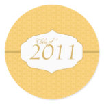 Gold elegant pattern graduation class of stickers
