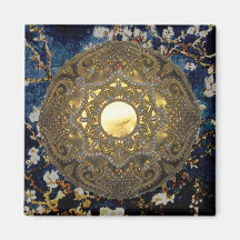 Gold Embroidery Refrigerator Magnets