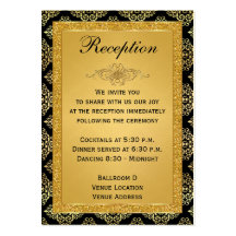 Gold FAUX Glitter Damask, Scroll Enclosure Card Business Card