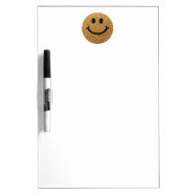 Gold faux glitter smiley face dry erase whiteboards