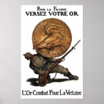 Gold Fights For Victory -- French WW1 posters