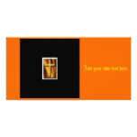 Gold Fire Cross Photo Cards