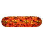 Gold Fire Skull Skateboard Deck
