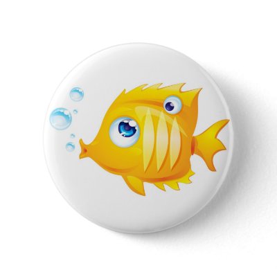 Gold Fish Pinback Buttons by Fany001