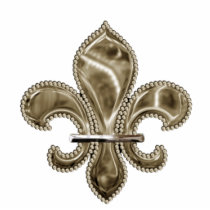 Gold Fleur de Lis Acrylic Sculpture Cut Outs