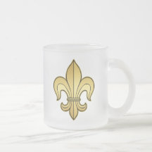 Gold Fleur de lis Coffee Mugs