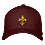 Gold Fleur de lis Embroidered Hat embroidered hats