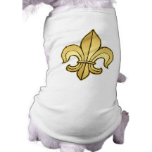 Gold Fleur de lis Pet Tee