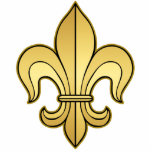 Gold Fleur de lis photo sculptures