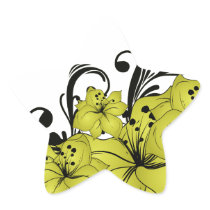 Gold Floral Black Scrolls