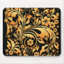 gold floral pattern mouse pad