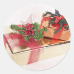 Gold Foil Holiday Gift Wrapping Stickers