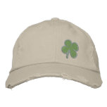 Gold Four Leaf Clover St. Patricks Embroidered Baseball Caps