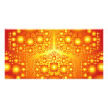 Gold Fractal Explosions: Personalised Photo Card