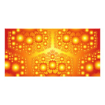 Gold Fractal Explosions: Personalised Photo Card