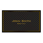 Gold Frame Diamond Grids Realtor Business Card
