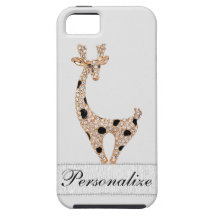 Gold Giraffe & Diamonds Faux Jewel Ornament