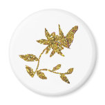 Gold-Glitter Butterfly magnets
