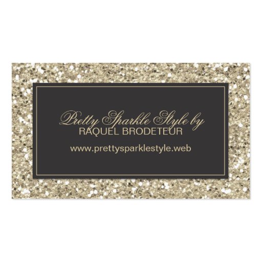 Gold Glitter Look Business Card Zazzle