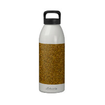 Gold Glitter Reusable Water Bottles