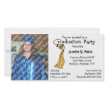 Gold Graduation Party Photo Invitation photo cards