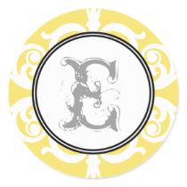 Gold grey goth punk monogram initial wedding favou
