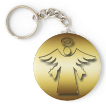 GOLD GUARDIAN ANGEL KEYCHAINS