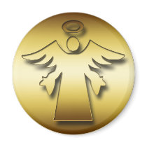 GOLD GUARDIAN ANGEL REFRIGERATOR MAGNETS