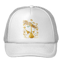 Gold Guitar Party Hat