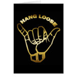 GOLD HANG LOOSE SIGN CARDS