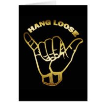 GOLD HANG LOOSE SIGN CARDS