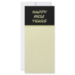 gold Happy New Years rack cards