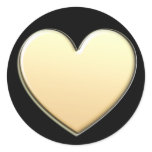 Gold Heart Stickers
