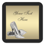 Gold High Heels Envelope Seal Party Favour Labels stickers