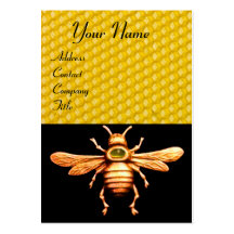 GOLD HONEY BEE / BEEKEEPER APIARIST BEEKEEPING BUSINESS CARD