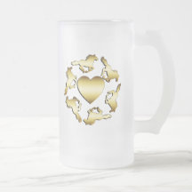 GOLD HORSES RING COFFEE MUG