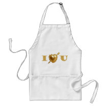 Gold I Love You - I HEART U Apron