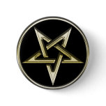 Gold Inverted Pentagram buttons