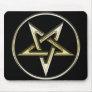 Gold Inverted Pentagram Mouse Mat