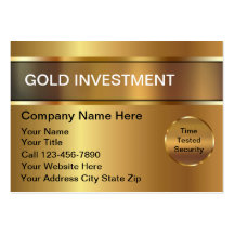 Gold Investment Business Card