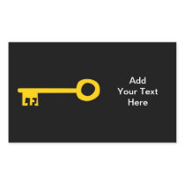 Gold Key on Black. Sticker
