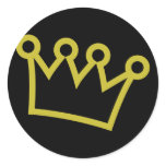 gold king crown deluxe sticker