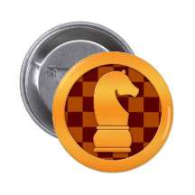 Gold Knight Chess Piece Pin