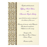 Gold Lace & Cream Wedding Personalised Announcement